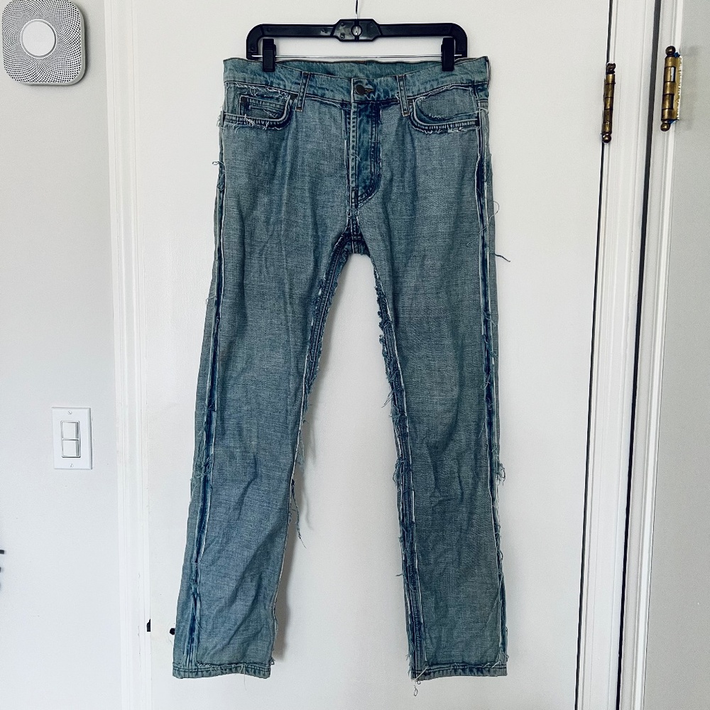 Authentic Maison Margiela x H&M Distressed Inside Out Designer Jeans Size 33